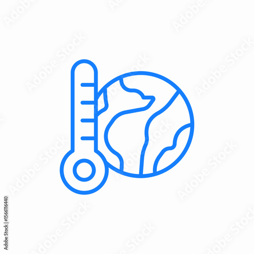 global warming icon sign vector