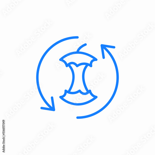 organic recycling icon sign vector