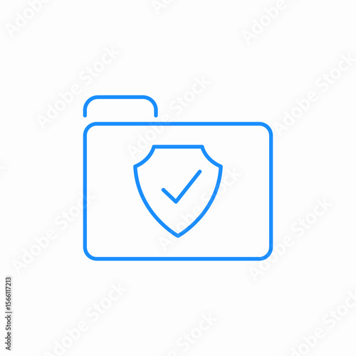 protected folder icon sign vector