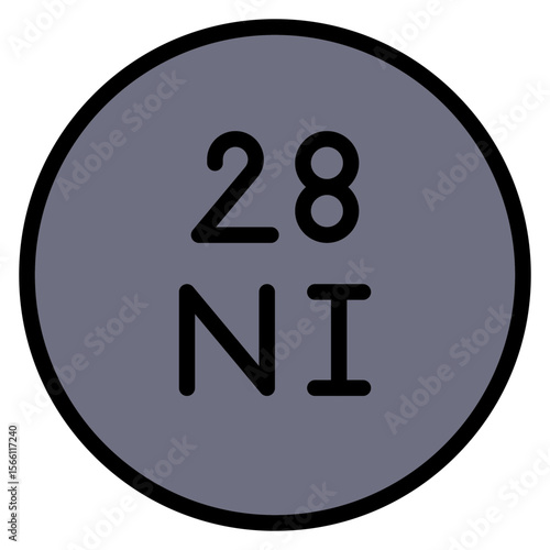 Nickel icon vector image. Can be used for Raw Metrial.