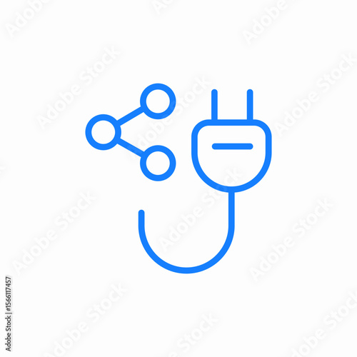 shared power icon sign vector