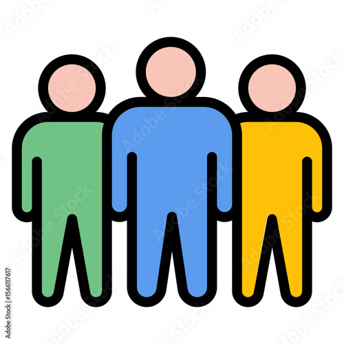 Bystander Effect icon vector image. Can be used for Bullying in Society.
