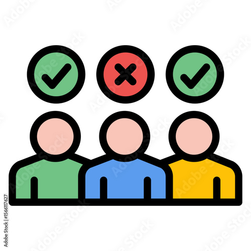 Discrimination icon vector image. Can be used for Bullying in Society.