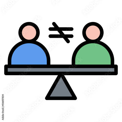 Racism icon vector image. Can be used for Bullying in Society.