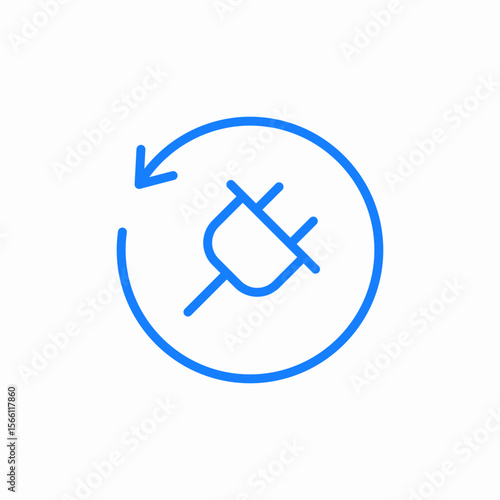 unplugged refresh icon sign vector