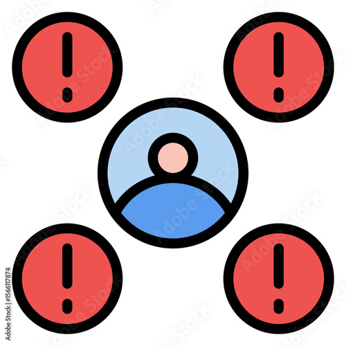 Scapegoating icon vector image. Can be used for Bullying in Society.