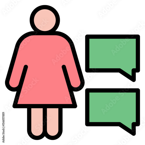 Slut Shaming icon vector image. Can be used for Bullying in Society.