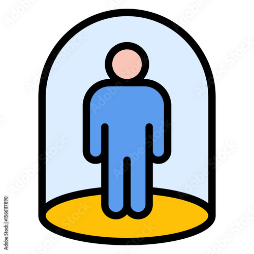 Social Isolation icon vector image. Can be used for Bullying in Society.