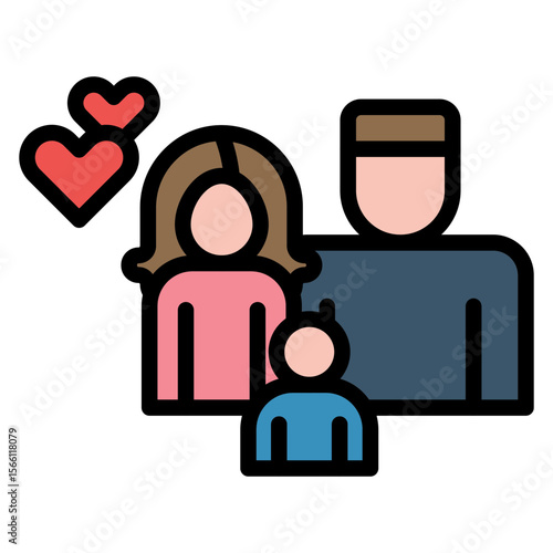 Family Bond icon vector image. Can be used for Inheritance.