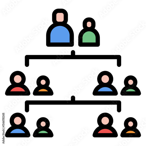 Line of Descent icon vector image. Can be used for Inheritance.