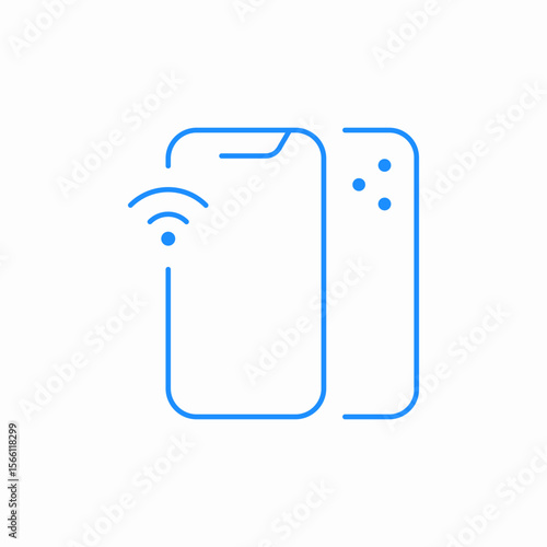 wireless phone icon sign vector