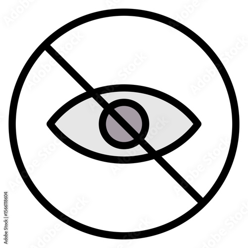 Blurred Vision icon vector image. Can be used for Allergy Symptoms.