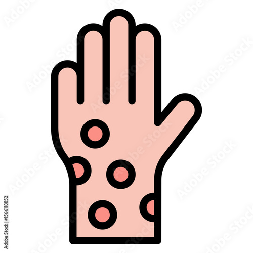 Hives icon vector image. Can be used for Allergy Symptoms.