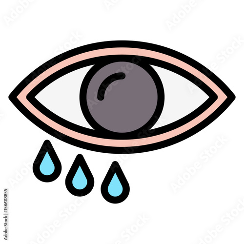 Itchy Eyes icon vector image. Can be used for Allergy Symptoms.