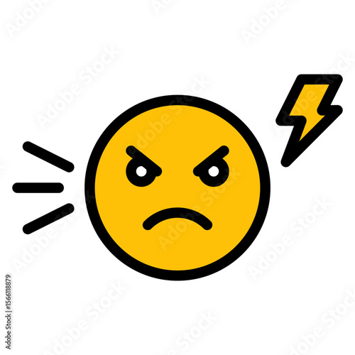 Irritability icon vector image. Can be used for Allergy Symptoms.