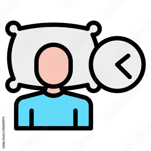 Sleep Disturbance icon vector image. Can be used for Allergy Symptoms.