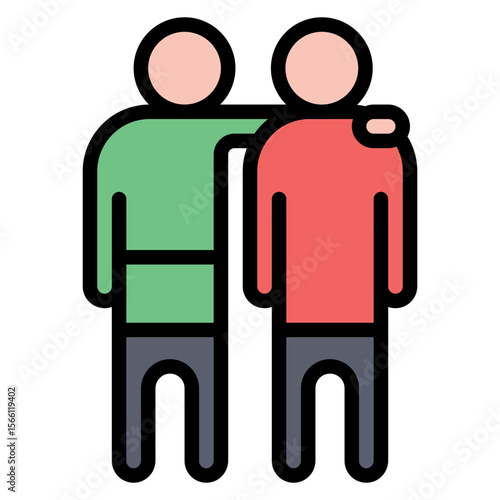 Mates icon vector image. Can be used for Social Relationship.