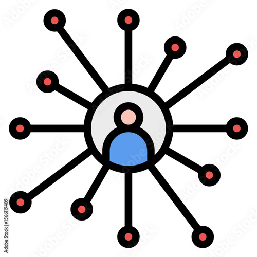 Network icon vector image. Can be used for Social Relationship.