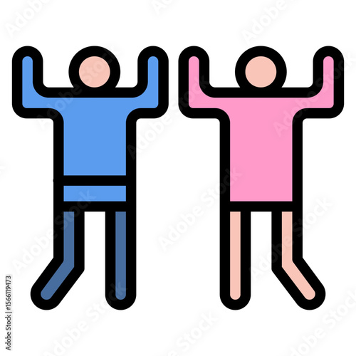 Playmates icon vector image. Can be used for Social Relationship.