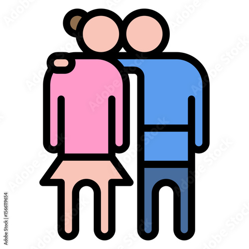 Soulmates icon vector image. Can be used for Social Relationship.