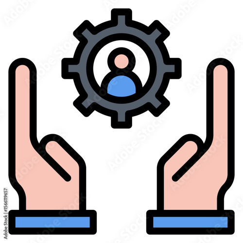 Support System icon vector image. Can be used for Social Relationship.
