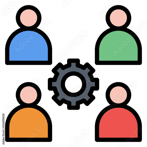 Squadmates icon vector image. Can be used for Social Relationship.