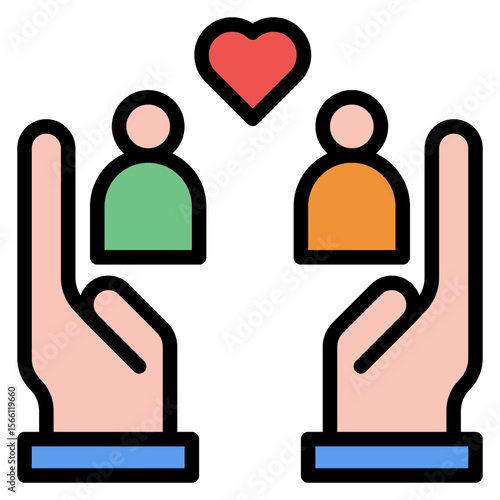 Twin Flames icon vector image. Can be used for Social Relationship.