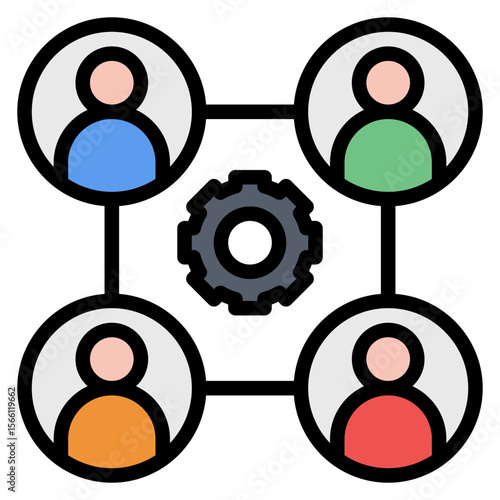 Union icon vector image. Can be used for Social Relationship.