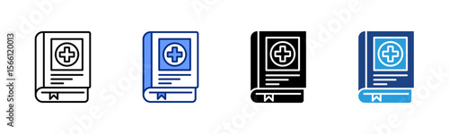 Health Book icon sheet multiple style collection