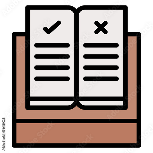 Regulation Book icon vector image. Can be used for Compilance and Regulation.