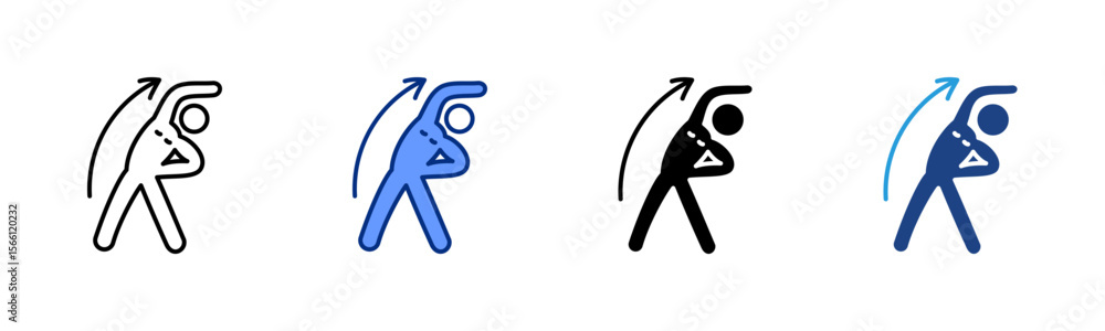 Obraz premium Stretching icon sheet multiple style collection