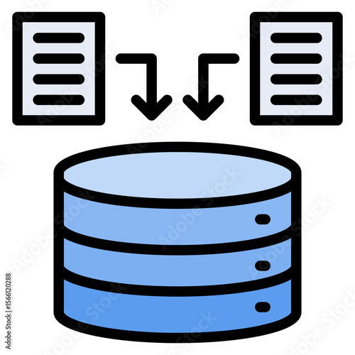 Data Collection icon vector image. Can be used for Market Research.