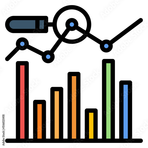 Market Dynamics icon vector image. Can be used for Market Research.