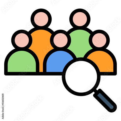 Research Team icon vector image. Can be used for Market Research.