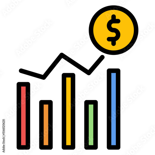 Trend icon vector image. Can be used for Market Research.
