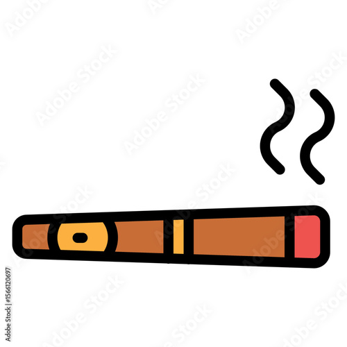 Cigar icon vector image. Can be used for Smoking.