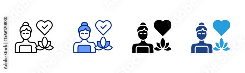 Wellness Spa icon sheet multiple style collection