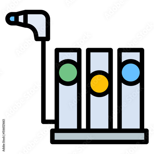 Spirometry icon vector image. Can be used for Medical Tests.
