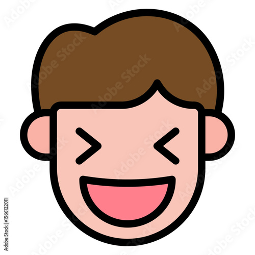 Happy icon vector image. Can be used for Human Emotions.