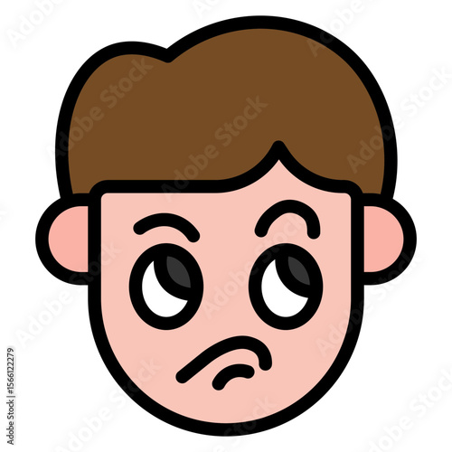Jealous icon vector image. Can be used for Human Emotions.