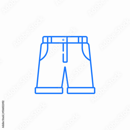 blue shorts icon sign vector