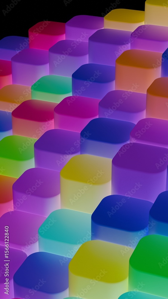 Obraz premium a colorful pattern of cubes
