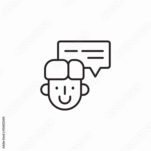 man speaking icon sign vector