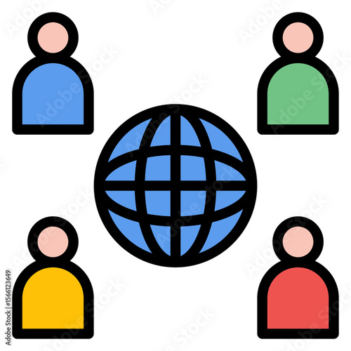 Outsourcing icon vector image. Can be used for Data Science.