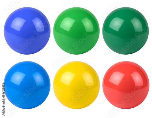A vibrant collection of glossy, colorful spheres showcasing smooth textures and playful reflections.