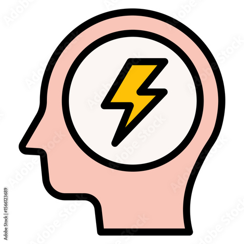 Anxiety icon vector image. Can be used for Burnout.
