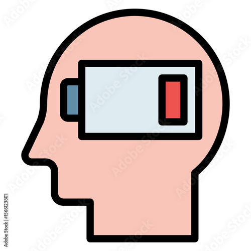 Emotional Drain icon vector image. Can be used for Burnout.