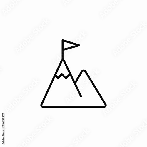 mountain peak icon sign vector
