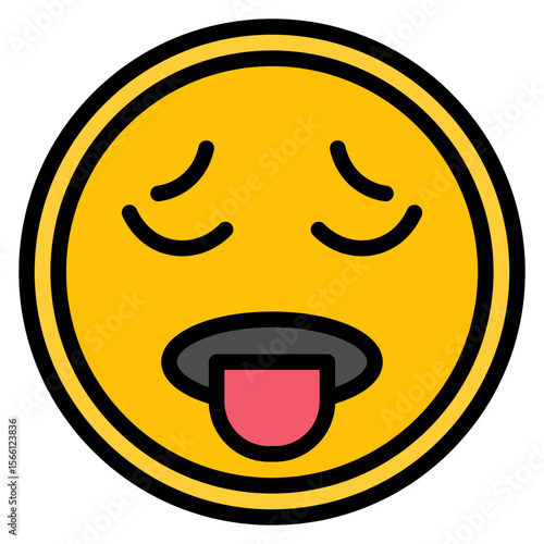 Exhausted icon vector image. Can be used for Burnout.