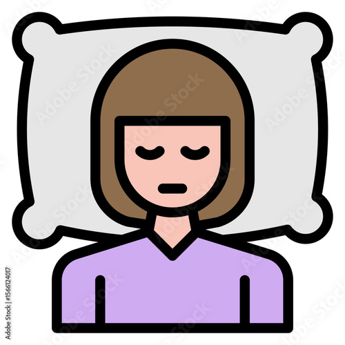 Insomnia icon vector image. Can be used for Burnout.